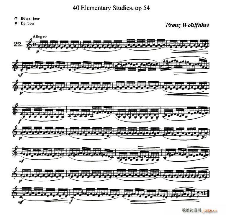 40首小提琴初级技巧练习曲之221