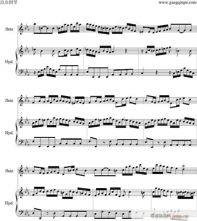 巴赫羽管键琴协奏曲BWV1031第一乐章_巴赫-P.E.Bach5