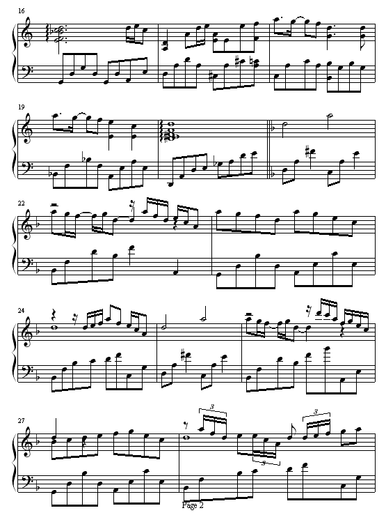 蓝色的梦-圣斗士-钢琴谱(钢琴曲)-动漫影视2