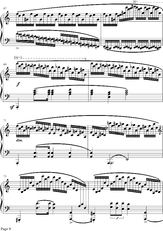 肖邦冬风练习曲-钢琴谱(钢琴曲)-肖邦-chopin9