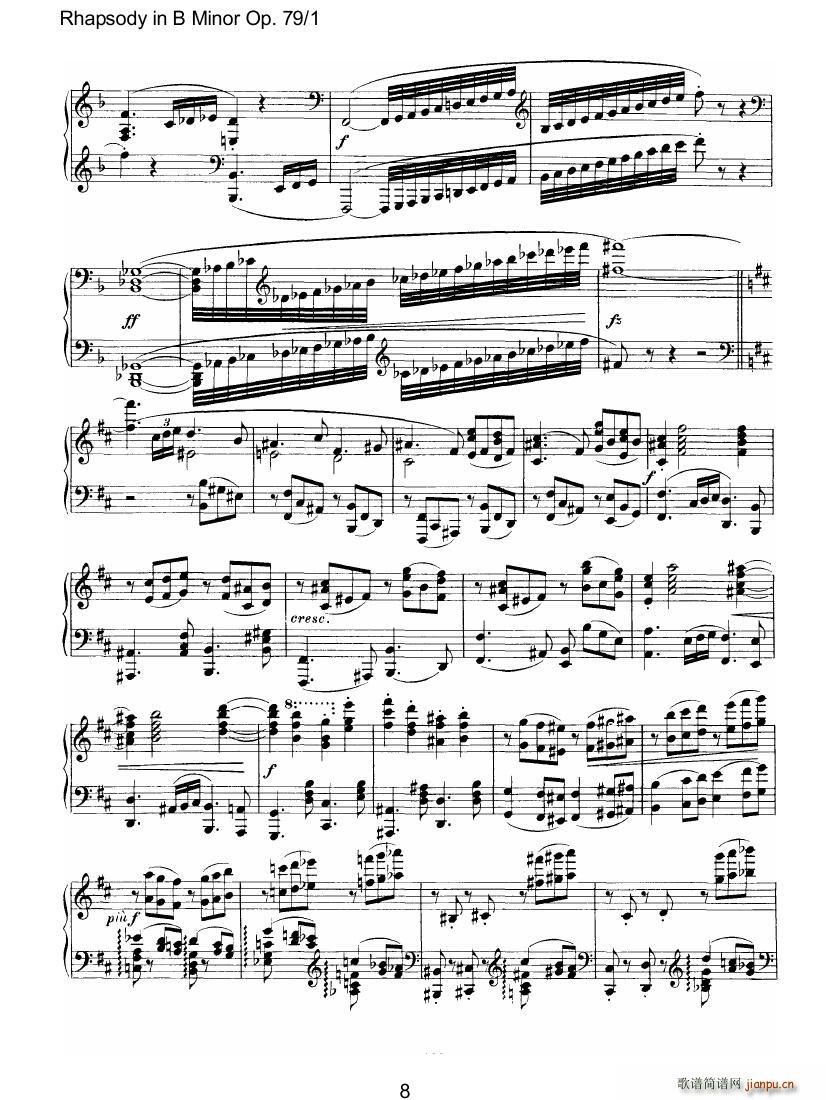 Brahms Rhapsody Op79 18