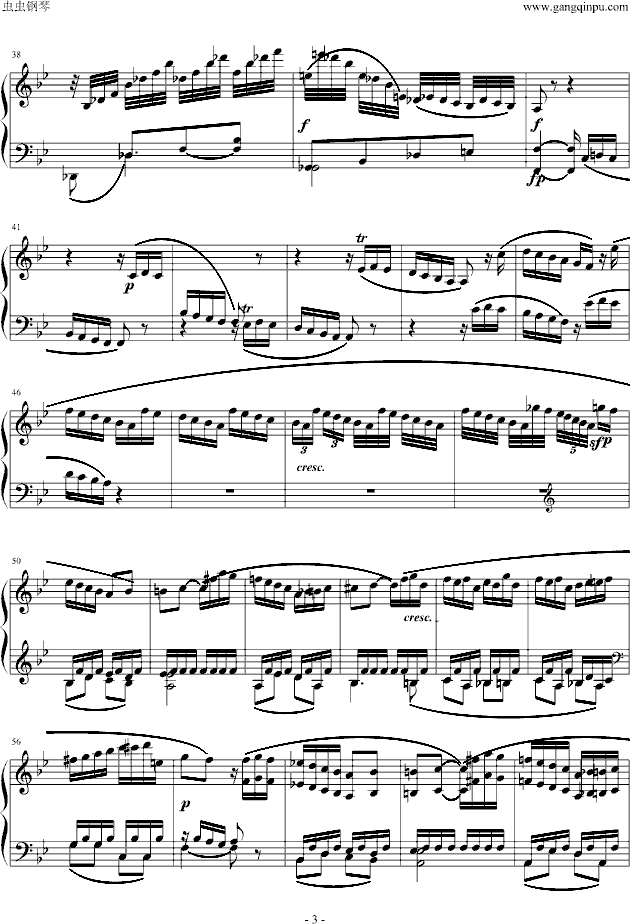 贝多芬降B大调奏鸣曲第四乐章-钢琴谱(钢琴曲)-贝多芬-beethoven3