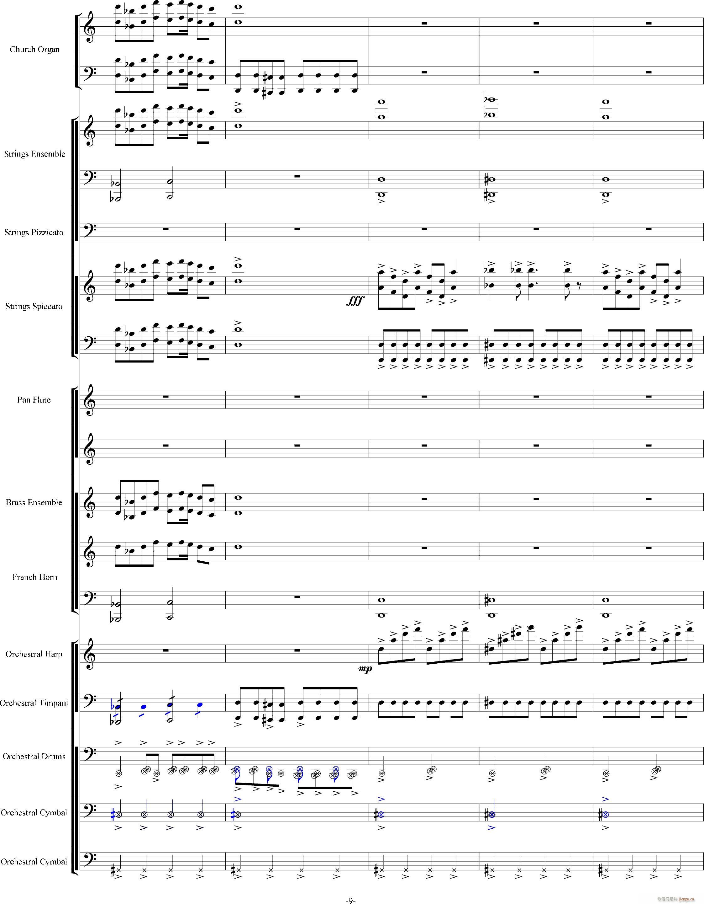 当管弦乐队遇上疯狂爵士鼓手-震撼总谱9