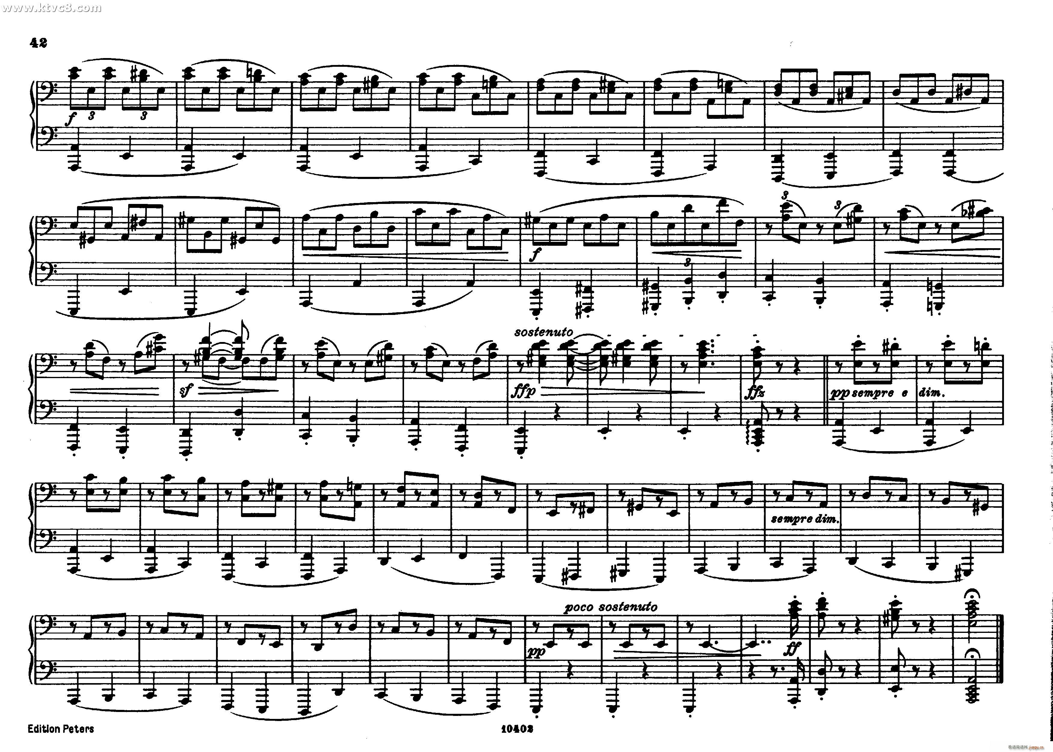 勃拉姆斯匈牙利舞曲 钢琴四手联弹41
