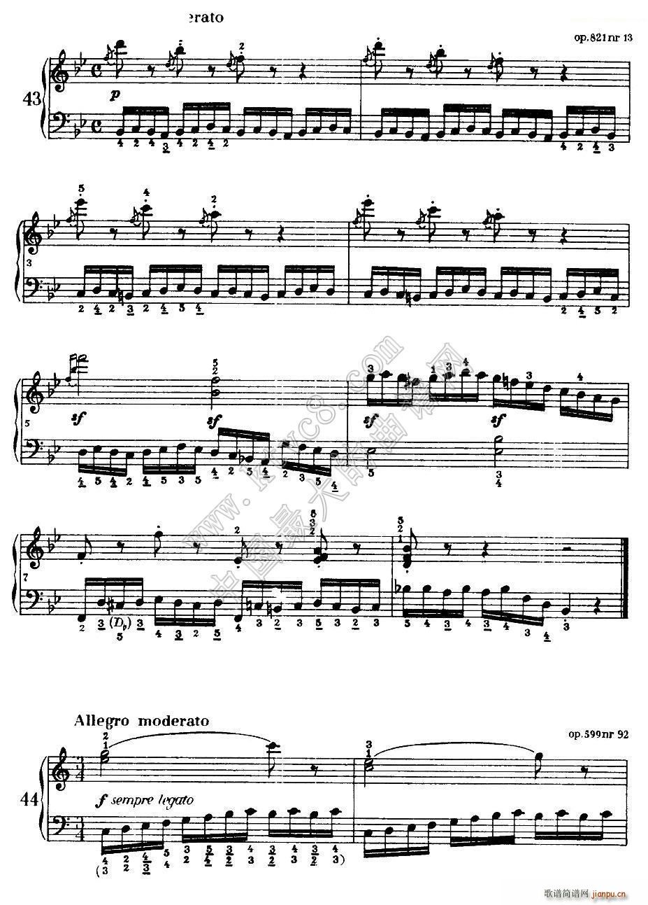 《车尔尼手风琴练习曲集》（第Ⅰ册）（37―44）6