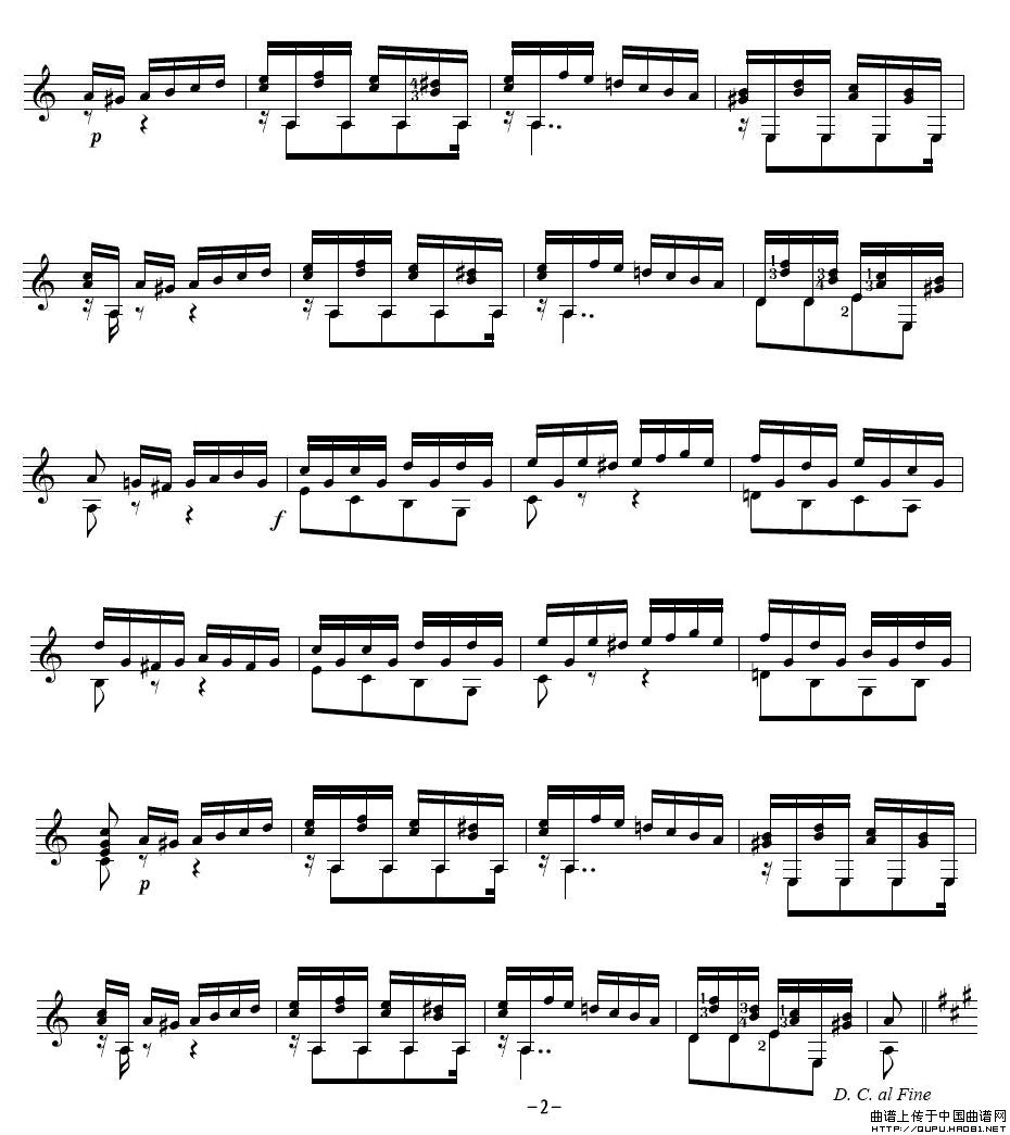 卡路里精选初级古典吉他小品29首之272