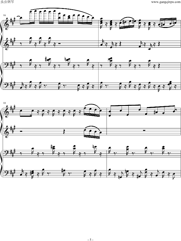 《四小天鹅》舞曲四手联弹-钢琴谱(钢琴曲)-柴科夫斯基-Peter Ilyich Tchaikovsky5