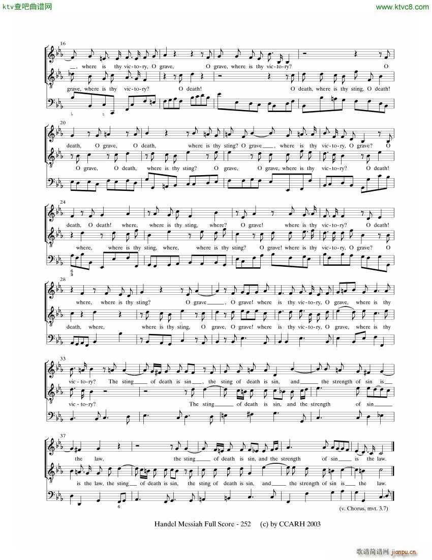 G F Handel Messiah Open Score 七11