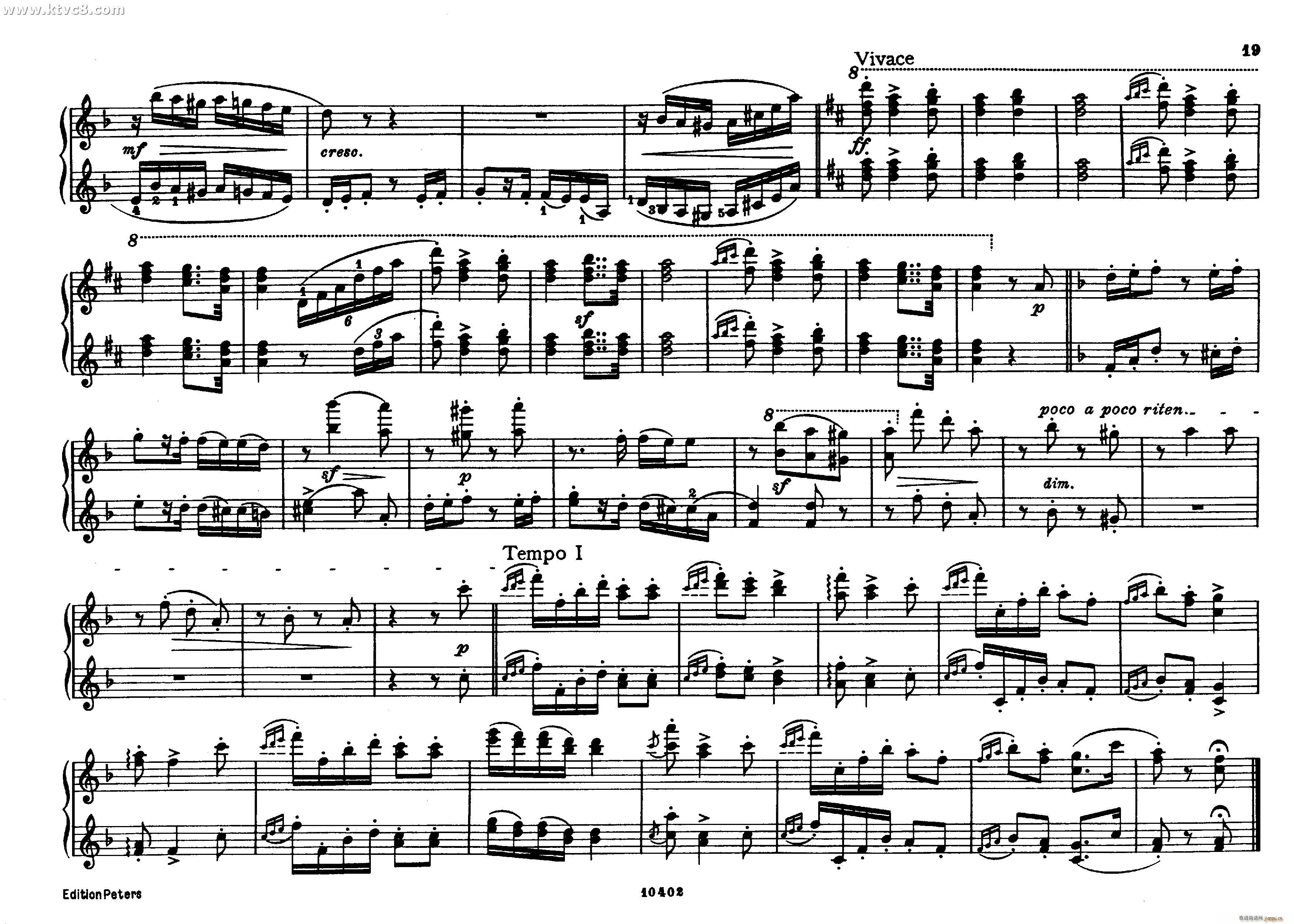 勃拉姆斯匈牙利舞曲 钢琴四手联弹18