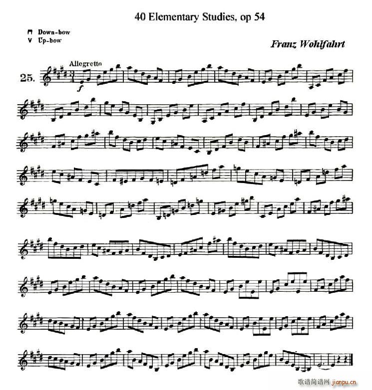 40首小提琴初级技巧练习曲之251