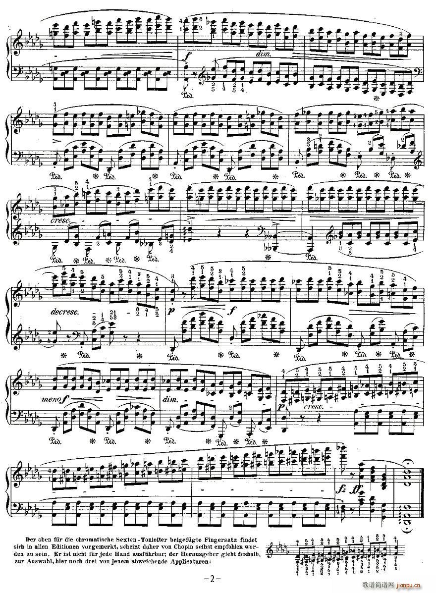 肖邦钢琴练习曲，Op.25之八2