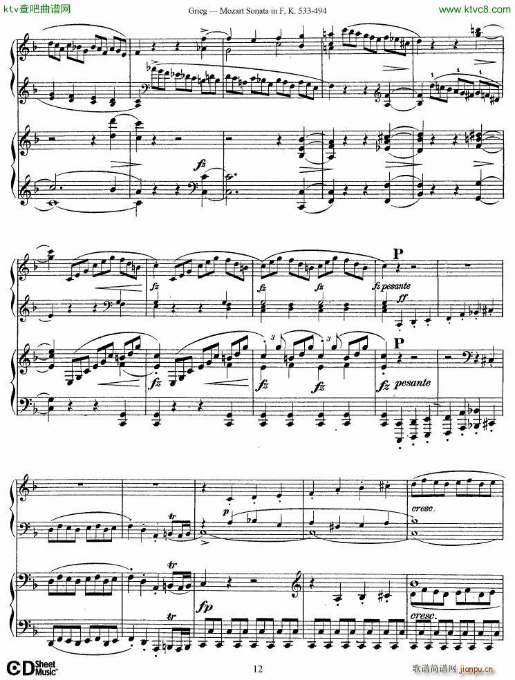 Grieg Sonata K 533 Mozart 2nd Piano Grieg12