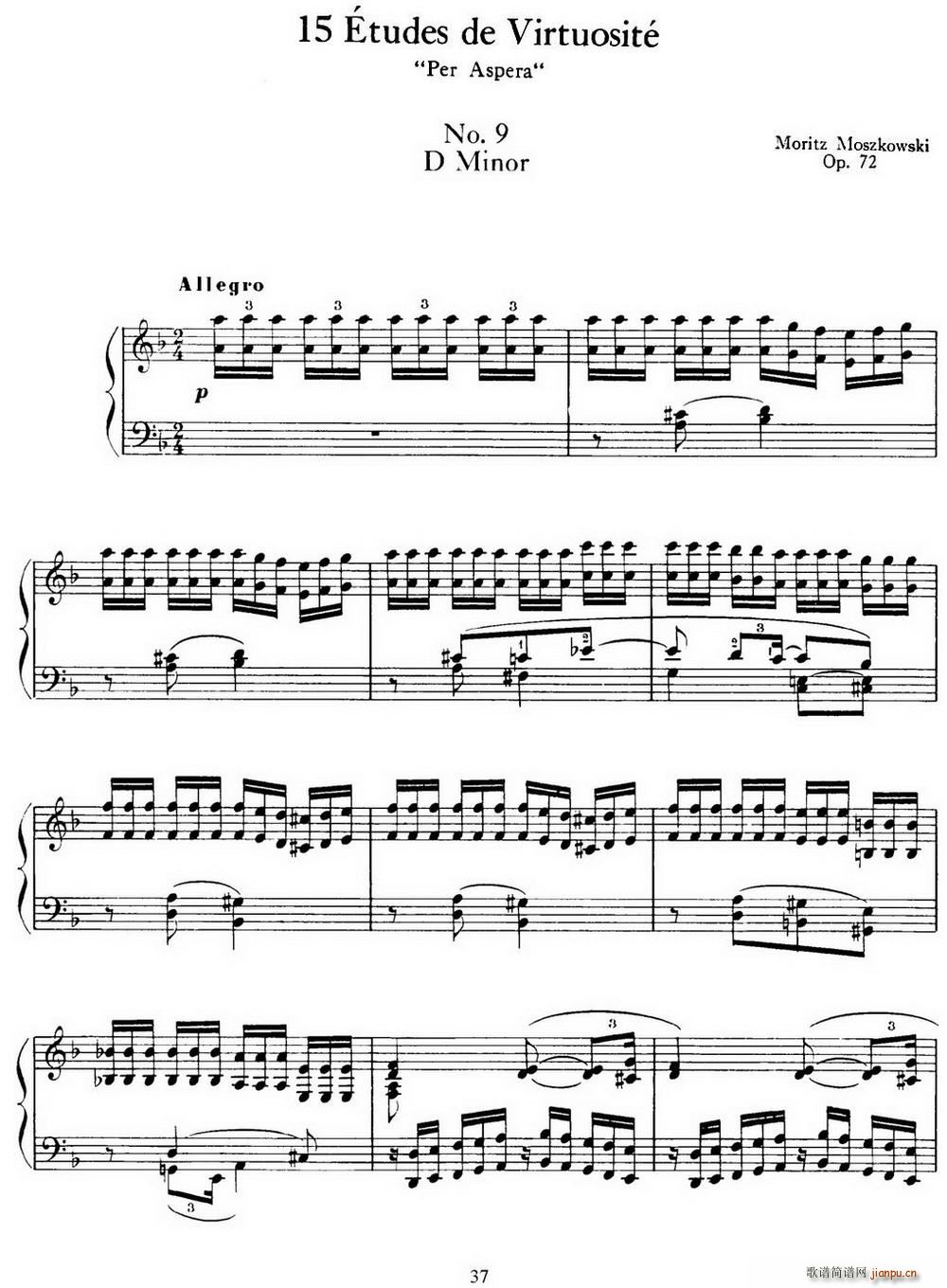 15 Etudes de Virtuosité Op 72 No 9(十五首钢琴练习曲之九)1