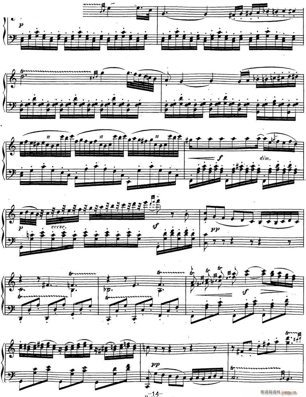 贝多芬钢琴奏鸣曲16 G大调 Op 31 No 1 G major14