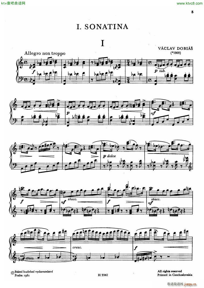 Dobias piano sonatina no 11