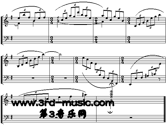 祖国慈祥的母亲[钢琴曲谱]3