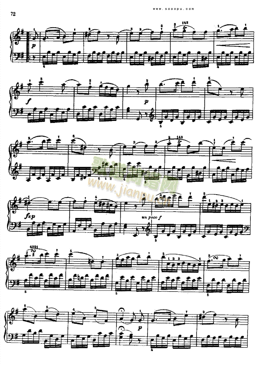 奏鸣曲八1778年出版 键盘类 钢琴9
