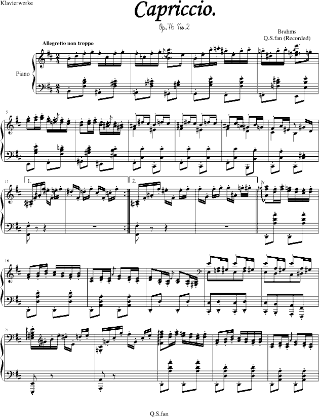 随想曲Op.76 No.21
