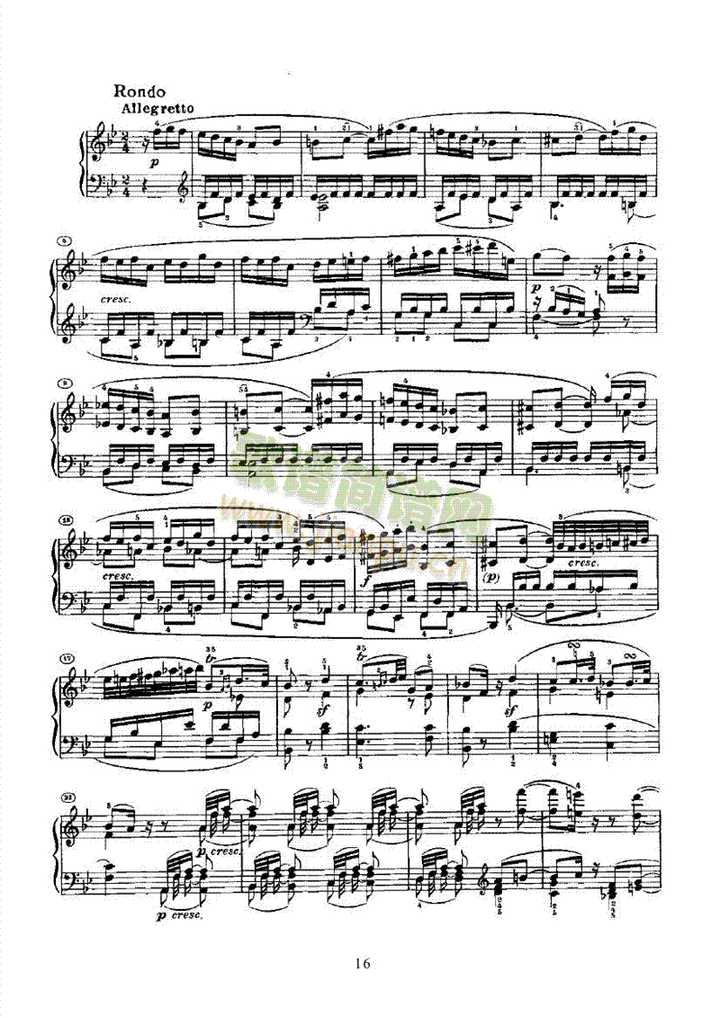 奏鸣曲(Opus22) 键盘类 钢琴16