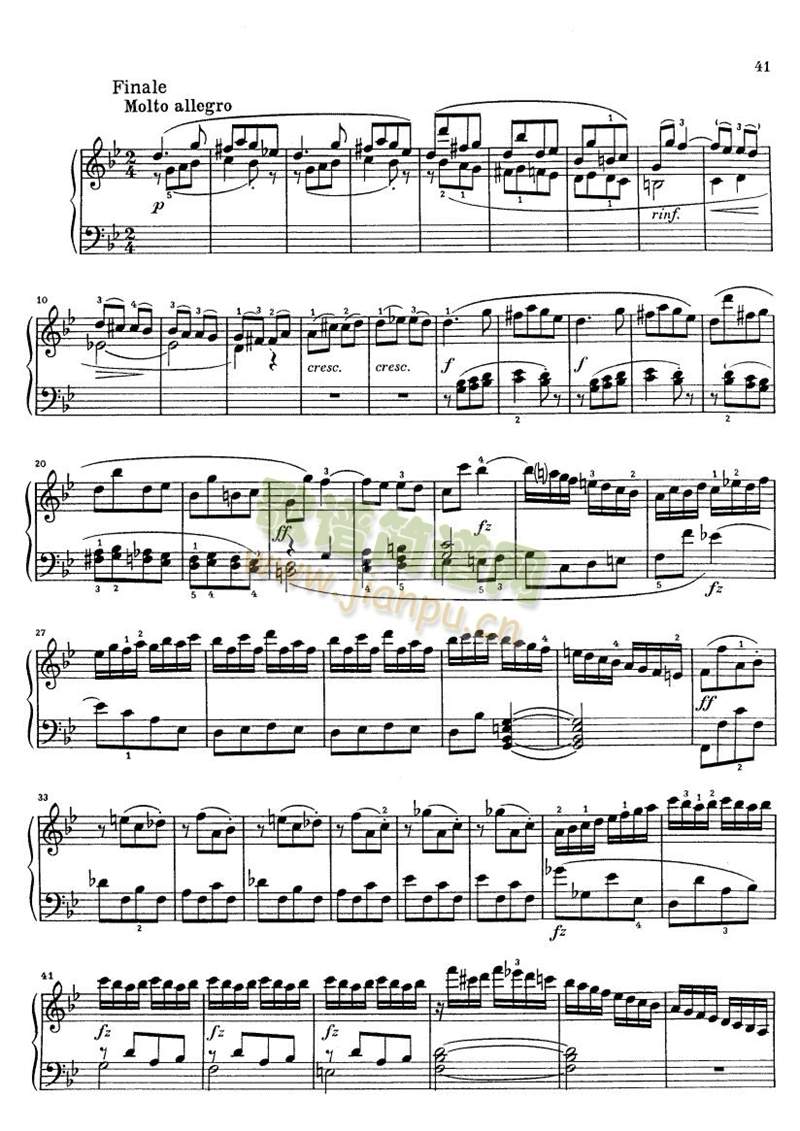 克莱门蒂g小调钢琴奏鸣曲&nbsp;9-167