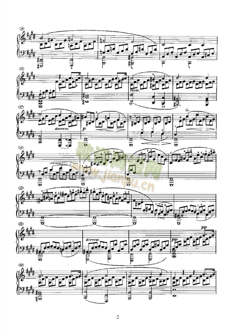 奏鸣曲(Opus27 Nr.2) 键盘类 钢琴2