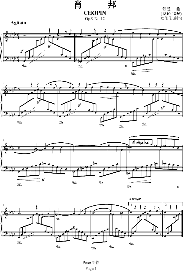 肖邦Op.9 No.121