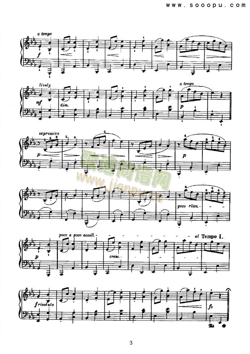 埃科塞斯舞曲 键盘类 钢琴3