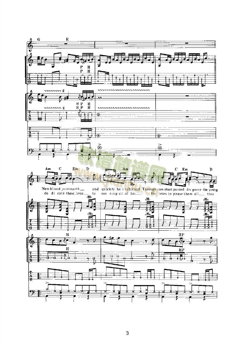 THE UNFORGIVEN 吉他类 流行3