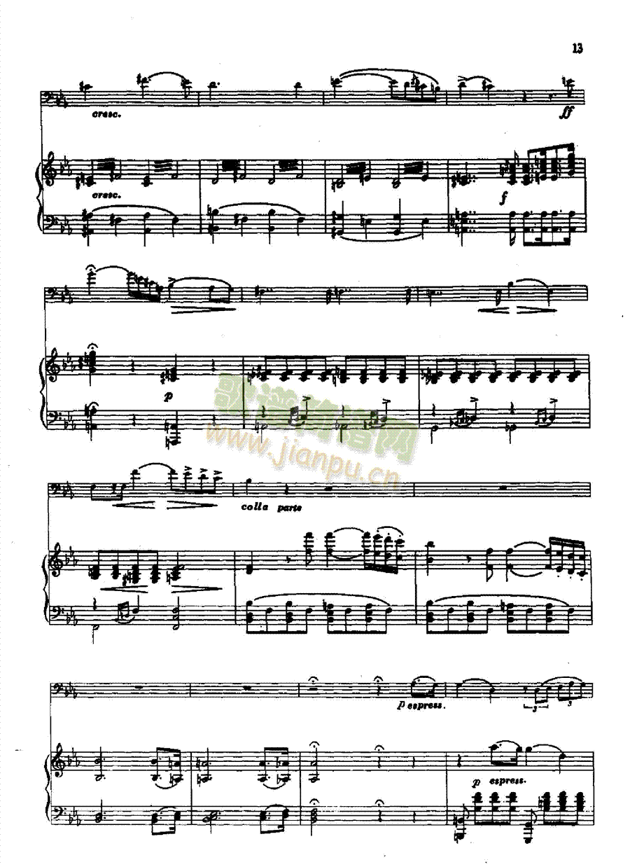 浪漫曲(钢伴) 管乐类 长号5