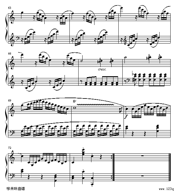 奏鸣曲 Sonatas K545-莫扎特6