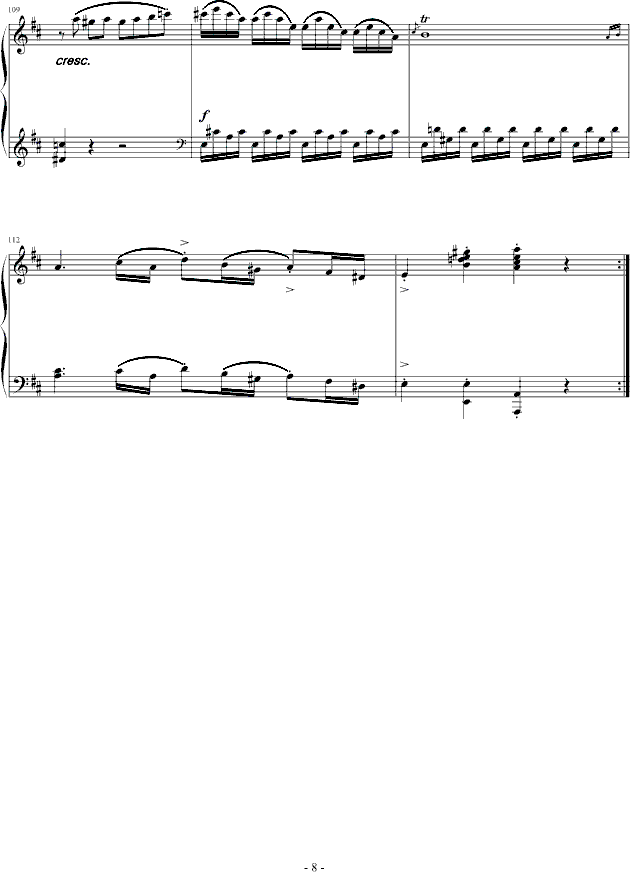 D大调奏鸣曲第一乐章K.2848