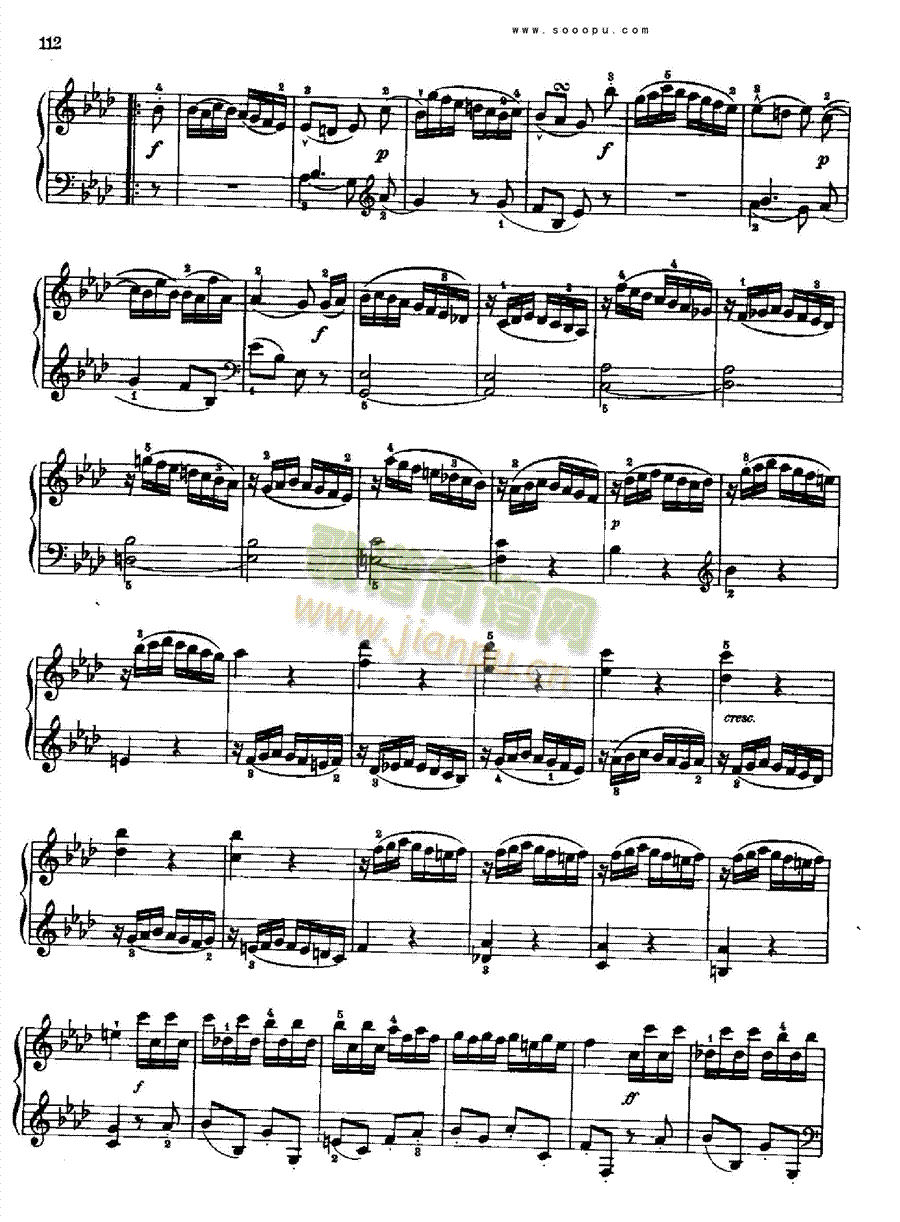 奏鸣曲十一1786年出版 键盘类 钢琴11