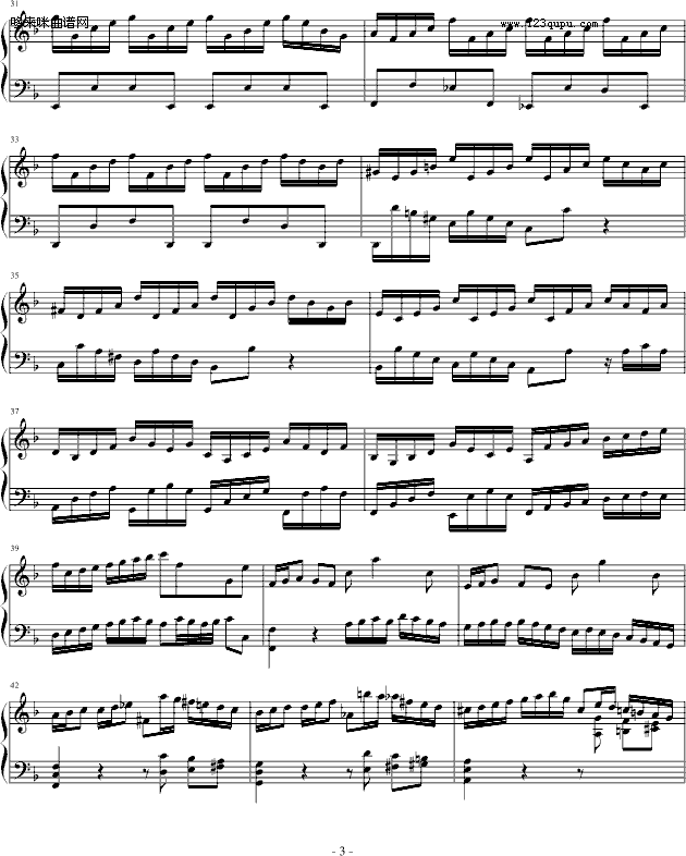 巴赫第一键盘（钢琴）乐协奏曲（第一乐章）-巴赫3