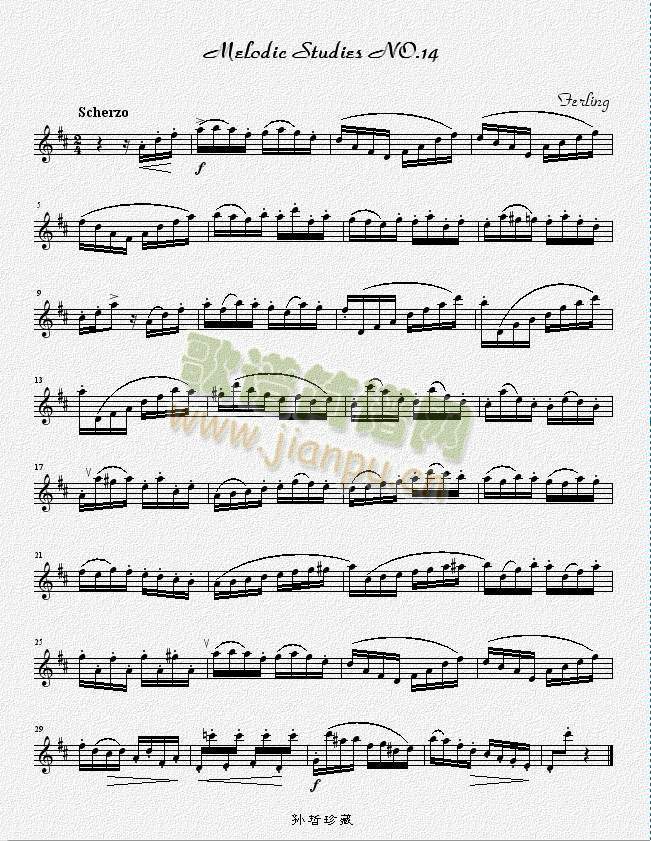 四十八首旋律练习曲之十四1