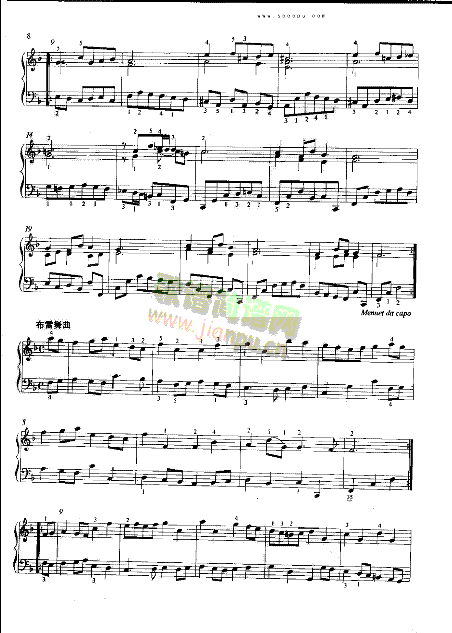 F大调序曲BWV820 键盘类 钢琴7