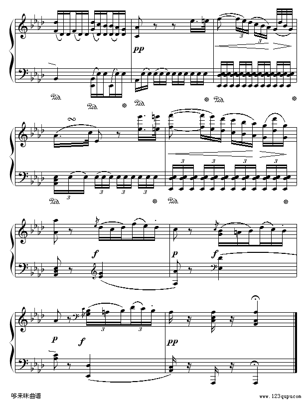悲怆奏鸣曲第二乐章-贝多芬5
