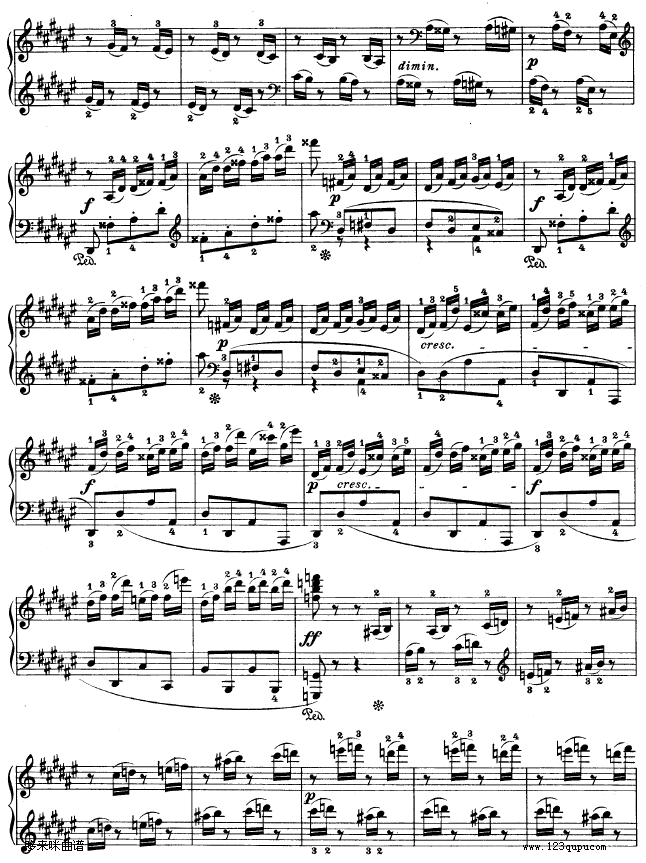 第二十四钢琴奏鸣曲-Op.78-贝多芬7