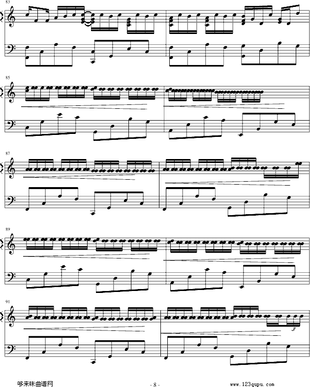 卡农-（简单和弦版）-帕赫贝尔-Pachelbel8