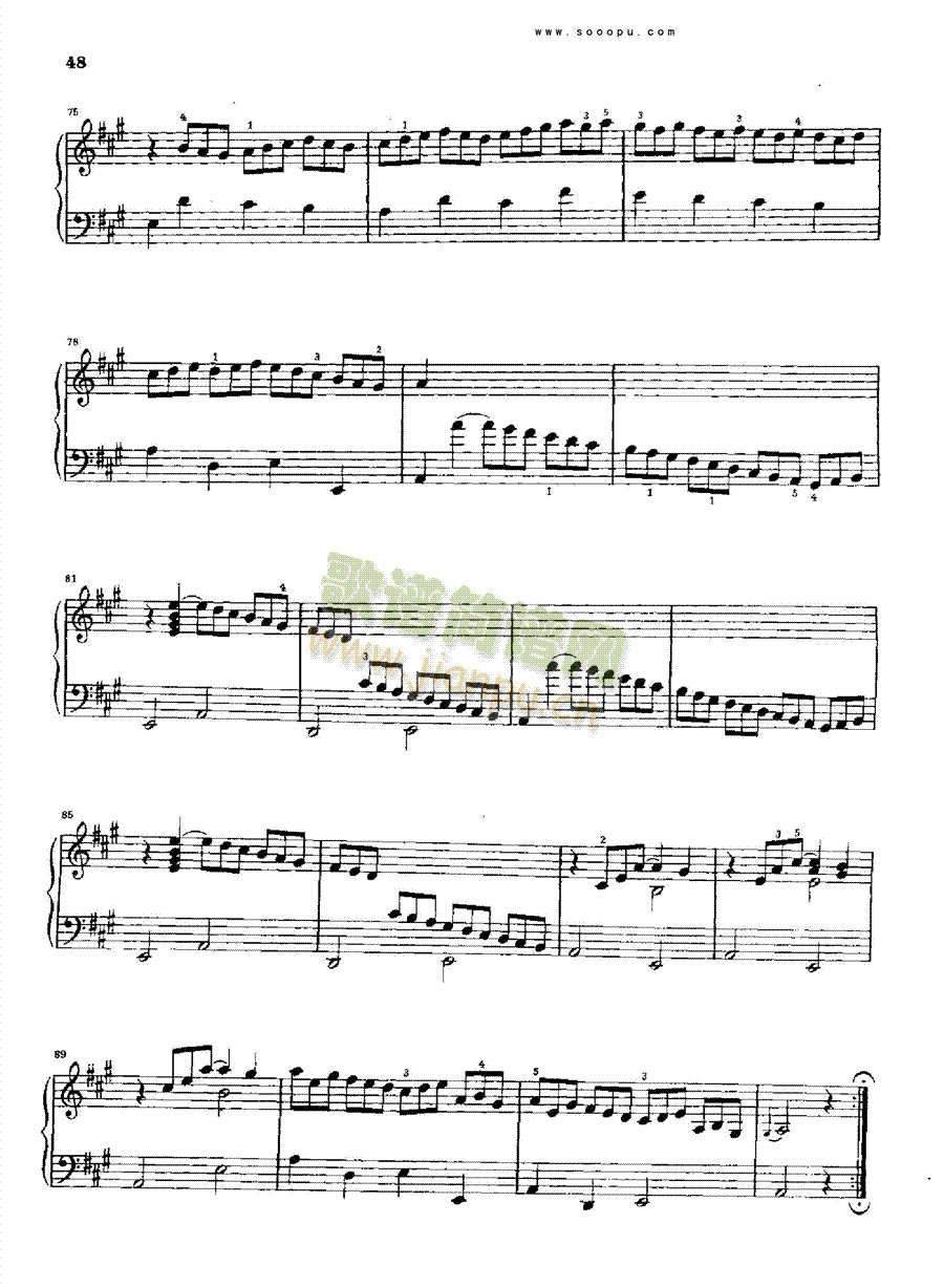 A大调奏鸣曲K268.L41 键盘类 钢琴5