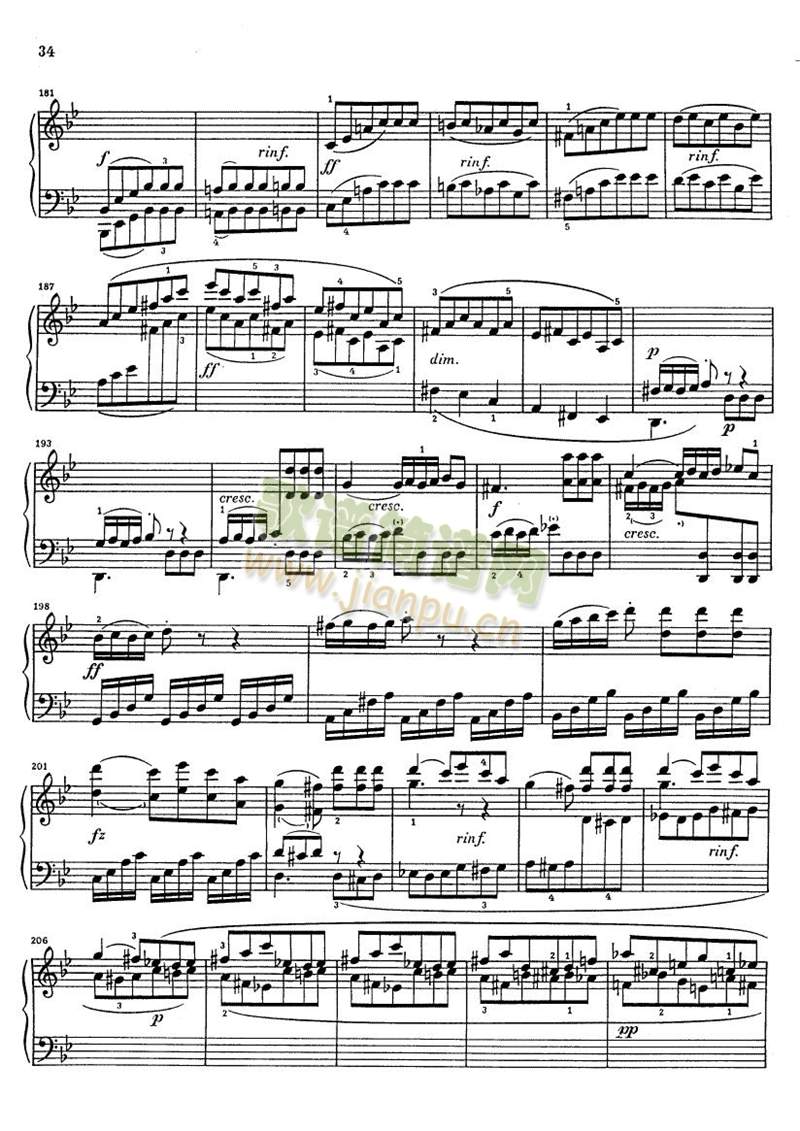 克莱门蒂g小调钢琴奏鸣曲&nbsp;1-98