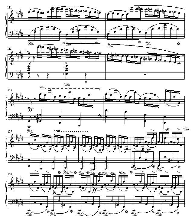 幻想即兴曲-滴漏打谱9