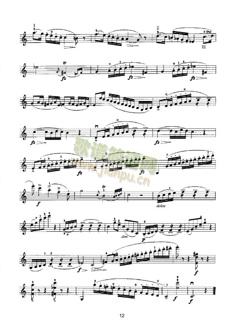 马扎斯小提琴华丽练习曲27首作品36号 弦乐类 小提琴12