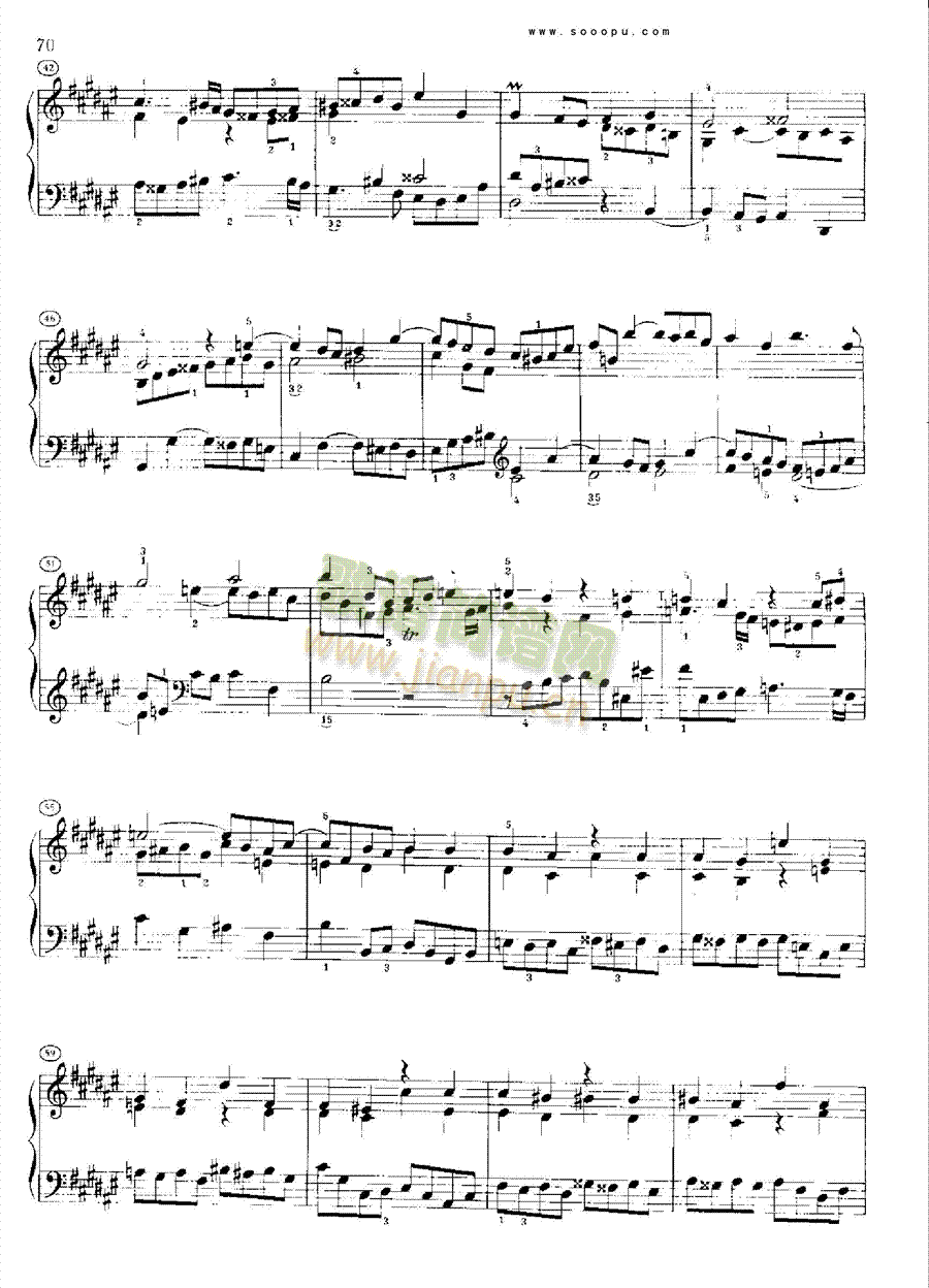 巴赫平均律曲集第二册第13首 键盘类 钢琴6