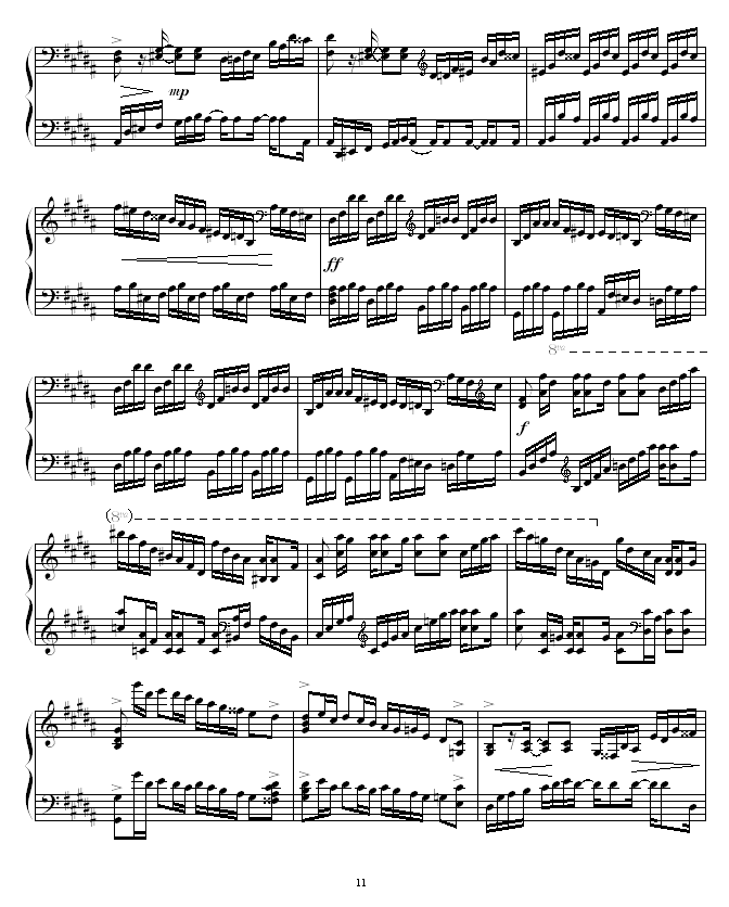 Etude in B Major -圣11