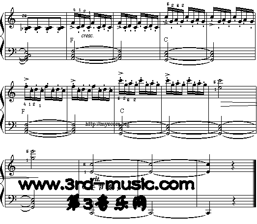 我的小火车[电子琴谱]5