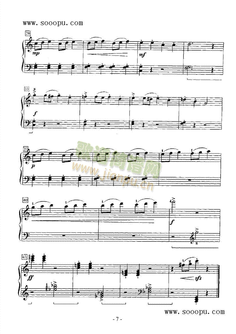 古典小奏鸣曲 键盘类 钢琴7