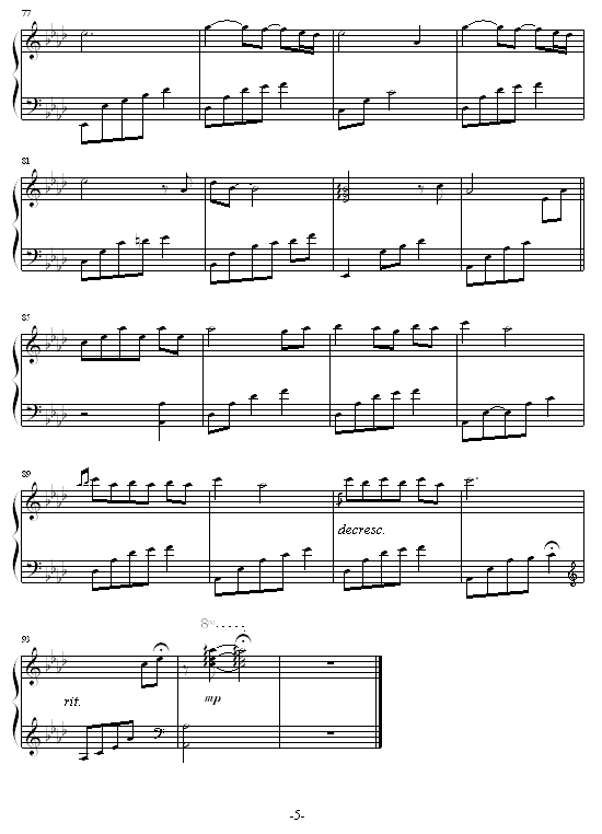 Moon River-钢琴谱(钢琴曲)-Daydreaming5