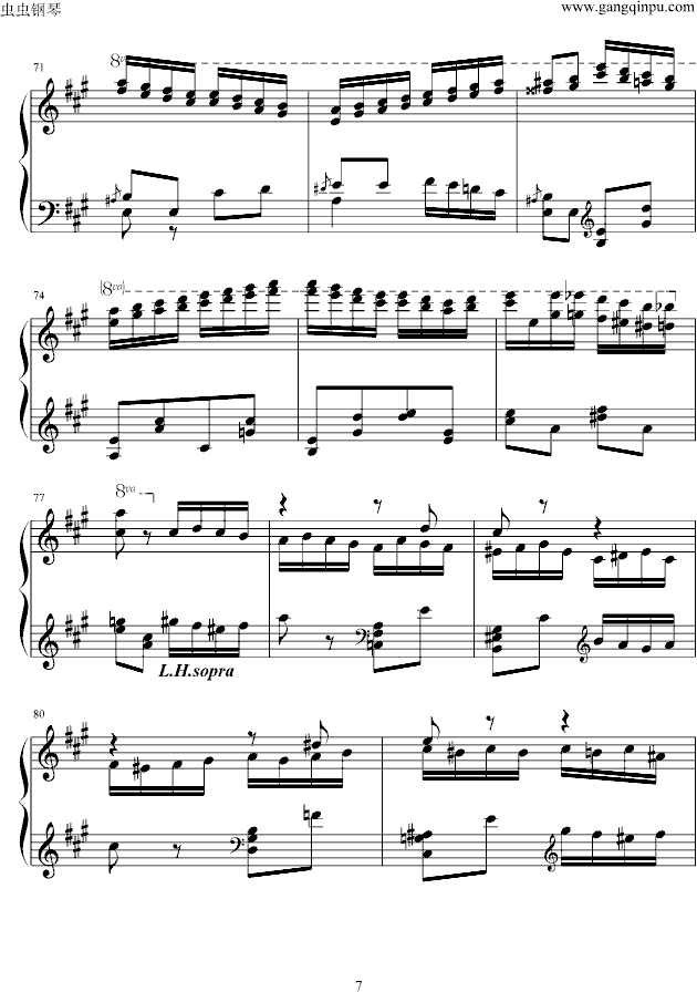 瓦洛多斯《土耳其进行曲》原版-钢琴谱(钢琴曲)-莫扎特7