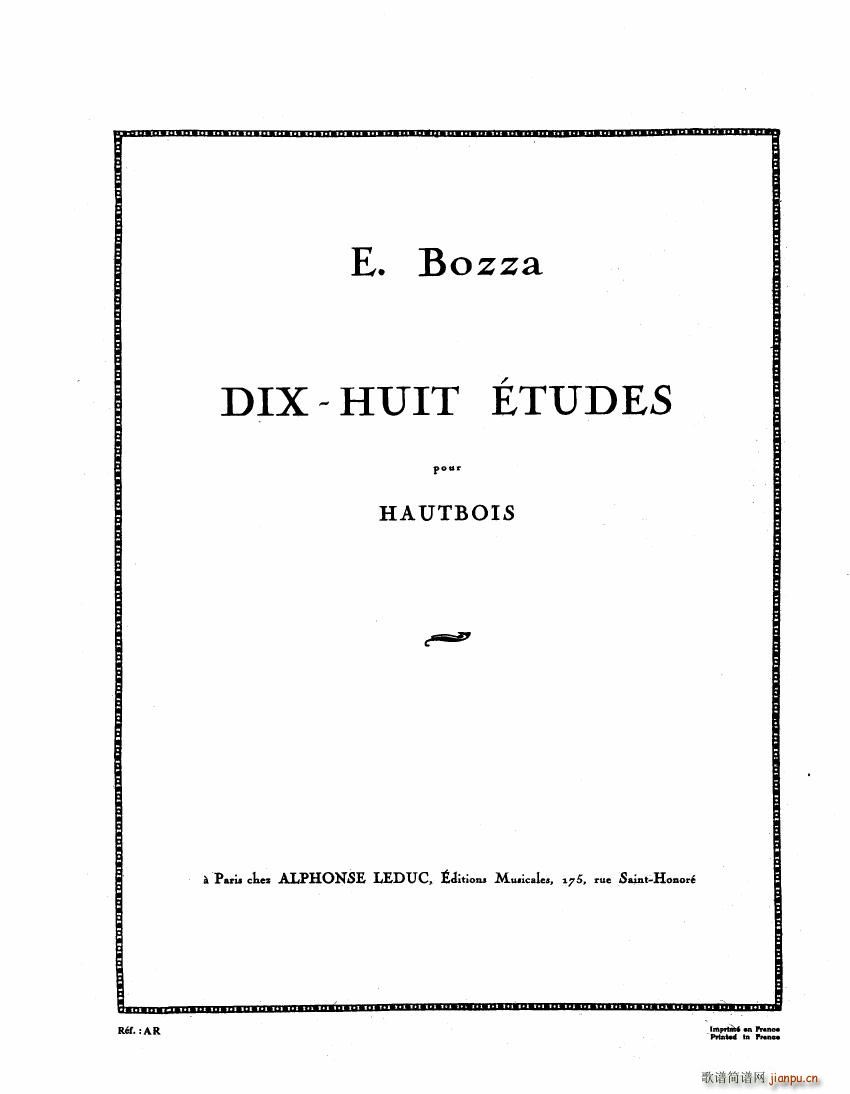E Bozza 18 études Pour Hautbois1