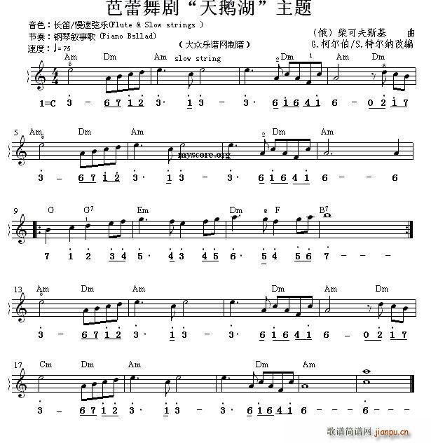 芭蕾舞剧 天鹅湖 主题 (双谱式 )1